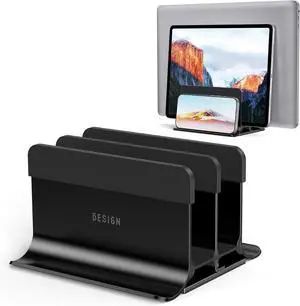 LS13 Vertical Laptop Stand Holder for Desk 4 in 1 Desktop Stand Holder for Laptops Tablets Smart Phones