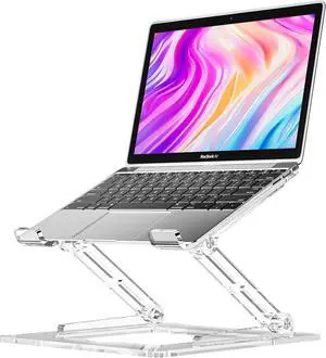 Laptop Stand for Desk Portable Acrylic Laptop Riser Ergonomic Adjustable Computer Stand Holder for Notebook MacBook Air Pro  XPS HP (10-17.3)