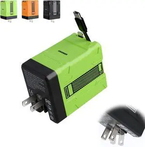 2-in-1 Compatible with 120w Fast Charger 2025 New Retractable Wall Fasts Charging Power Adapter with All in One Foldable Plug Multi-Functional Fast Smart Charger for Phone Tablet Laptops (Green) 2-in-1 Compatible with 120w Fast Charger 2025 New Retractable Wall Fasts Charging Power Adapter with All in One Foldable Plug Multi-Functional Fast Smart Charger for Phone Tablet Laptops (Green)