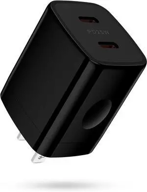 Charger Block 25W USB C Android Wall Charger Box 2 Port Super Fast Dual Charging Plug Power Adapter Compatible with  Galaxy S25 Ultra Edge A17 A36 A56 A15 A35 A16 A55 S24 A14 S23 FE A25 iPhone