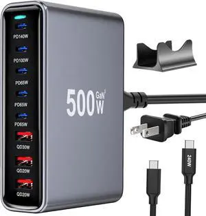 500W USB C Fast Charger Block 8 Port USB Charging Station GaN Pro Double 140W PD PPS Port Fast Charging Station for Multiple Devices Laptop Wall Charger Compatible with iPhone 17/iPad/MacBook etc 500W USB C Fast Charger Block 8 Port USB Charging Station GaN Pro Double 140W PD PPS Port Fast Charging Station for Multiple Devices Laptop Wall Charger Compatible with iPhone 17/iPad/MacBook etc