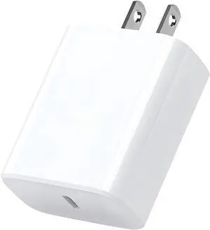 USB-C Charging Block Type C Wall Charger PD 20W Fast Charging Power Adapter White