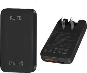 45W Flat USB C Wall Charger 2-Ports PPS GaN Android Phone Charger Block Super Fast Charging for Galaxy S24/S23 iPhone 17/16 MacBook Air (Black A+C) 45W Flat USB C Wall Charger 2-Ports PPS GaN Android Phone Charger Block Super Fast Charging for Galaxy S24/S23 iPhone 17/16 MacBook Air (Black A+C)