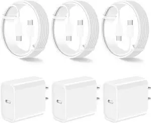 iPhone 14 Charger Fast Charging 3-Pack USB C Wall Fast Charger | PD 3.0 Quick Charge | MFi Certified | 6FT Type C to Lightning Cable Cord for iPhone 14 13 12 11 Pro Max XS XR X 8 SE iPad Pro/Air/Mini iPhone 14 Charger Fast Charging 3-Pack USB C Wall Fast Charger | PD 3.0 Quick Charge | MFi Certified | 6FT Type C to Lightning Cable Cord for iPhone 14 13 12 11 Pro Max XS XR X 8 SE iPad Pro/Air/Mini