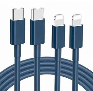 USB C to ightning Cable 2Pack 6FT for iPhone Fast Charger CableMFi Certified Type C to ightning Charging Cord Compatible with iPhone 14 13 13 Pro Max 12 12 Pro Max 11 XS XR X 8 iPad Blue