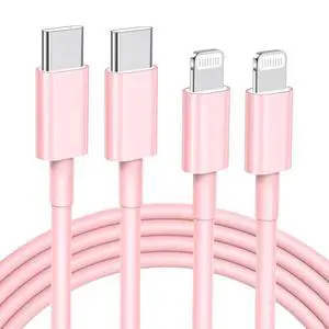 USB C to ightning Cable 2Pack 6FT for iPhone Fast Charger CableMFi Certified Type C to ightning Charging Cord Compatible with iPhone 14 13 13 Pro Max 12 12 Pro Max 11 XS XR X 8 iPad, Pink