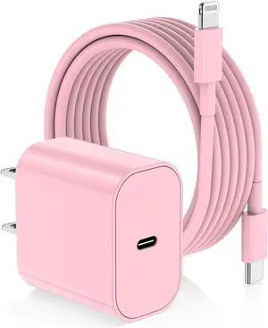 iPhone Fast Charger Type C Wall Charger Block Plug and 10ft USB C to Lightning Charging Cable Cord Long Power Adapter Cube Brick Box for iPhone 14 Pro Max/14 Plus/14/13/12 Mini/11/XS Max/XR/iPad iPhone Fast Charger Type C Wall Charger Block Plug and 10ft USB C to Lightning Charging Cable Cord Long Power Adapter Cube Brick Box for iPhone 14 Pro Max/14 Plus/14/13/12 Mini/11/XS Max/XR/iPad