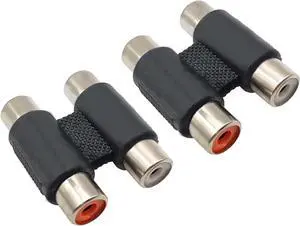 Audio Video Connector Suitable for 2RCA Female to Female Coupler Adapter for Sound Systems 2pcs Audio Video Connector Suitable for 2RCA Female to Female Coupler Adapter for Sound Systems 2pcs