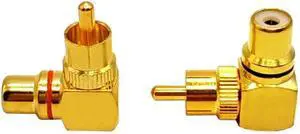 Audio Video Connector Suitable for RCA Male to Female Right Angle 90 Degree Adapter for Sound Systems 2pcs Audio Video Connector Suitable for RCA Male to Female Right Angle 90 Degree Adapter for Sound Systems 2pcs