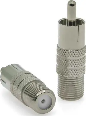 2PCS F Type to Phono Plug RCA Coax Adapter Phono Plug RCA Male to Type F Female Coupler Adapter Type F AV Connector Converter (Copper) Compatible with Atari 2600 TV Game Console TV Monitor 2PCS F Type to Phono Plug RCA Coax Adapter Phono Plug RCA Male to Type F Female Coupler Adapter Type F AV Connector Converter (Copper) Compatible with Atari 2600 TV Game Console TV Monitor