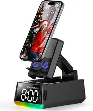 White Elephant Gifts for Adults Useful:Birthday Gift for Men Women Christmas Ideas Induction Speaker Bluetooth HD Sound Kitchen Gadgets Anniversary Dad Mom Husband Wife Teen Stocking Stuffers(Black)