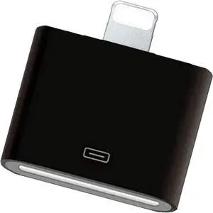 Lightning to 30 Pin-Adapter  MFi Certified 8Pin Male to 30Pin Female Converter iPhone Charging Connector with iPhone 14/13/12/11/X/8/7/6/5/iPad/iPod Black (No Audio)