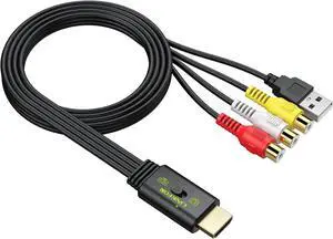 RCA to HDMI Converter 1080P AV to HDMI Converter 16:9/4:3 Conversion Mini Composite CVBS Audio Video Adapter Supports PAL/NTSC for Wii/PS1/PS2/N64 (Female) RCA to HDMI Converter 1080P AV to HDMI Converter 16:9/4:3 Conversion Mini Composite CVBS Audio Video Adapter Supports PAL/NTSC for Wii/PS1/PS2/N64 (Female)