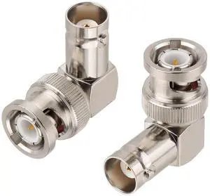 XRDS-RF BNC Male to Female Right Angle Adapter - 90 Degree Coaxial Cable Connector for CCTV Video and Audio Applications (2 Pack) XRDS-RF BNC Male to Female Right Angle Adapter - 90 Degree Coaxial Cable Connector for CCTV Video and Audio Applications (2 Pack)