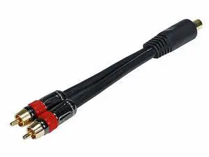 6inch RCA Female to 2-RCA Male Digital Coaxial Splitter Adapter