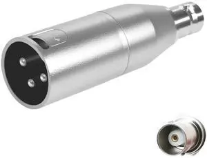 XLR to BNC Adapter XLR 3 Pin Male to BNC Female Coaxial Analog Video Connector Conversion Extender for Microphone Amplifiers Speakers Mixing Console RF Audio Camera (1 Pack) XLR to BNC Adapter XLR 3 Pin Male to BNC Female Coaxial Analog Video Connector Conversion Extender for Microphone Amplifiers Speakers Mixing Console RF Audio Camera (1 Pack)