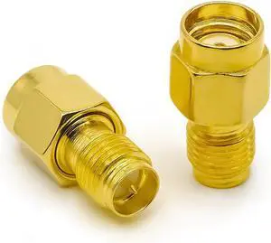 2PCS SMA Connector Cable Gender Changer Low Loss RPSMA Female to RP-SMA Male Antenna Adapter Coax Connector Cable Adapter for Radio Audio Video Car Aerial