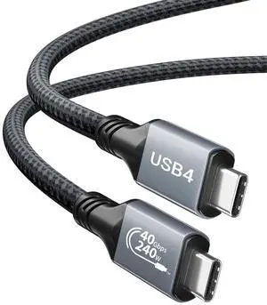 USB4 Cable for Thunderbolt 4 Cable 3.3FT with 240W Fast Charging 40Gbps Data Transfer 8K@60Hz Video Display USB-C to USB C Cord for MacBook Pro iPad iPhone 15/16 Dock Hub SSD USB4 Cable for Thunderbolt 4 Cable 3.3FT with 240W Fast Charging 40Gbps Data Transfer 8K@60Hz Video Display USB-C to USB C Cord for MacBook Pro iPad iPhone 15/16 Dock Hub SSD