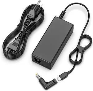 Charger Compatible with  Laptop Computer-2 Tips 65W 45W USB C Laptop Charger and Round Tip 4.0 * 1.7mm IdeaPad AC Adapter