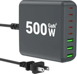 500W USB C Charger Block 8-Port USB C Charging Station Fast Charging PD 120W PC Laptop Charger Adapter Compatible with MacBook Pro/Air/All iPad iPhone 16/15/14/13/Pro Max/Galaxy 500W USB C Charger Block 8-Port USB C Charging Station Fast Charging PD 120W PC Laptop Charger Adapter Compatible with MacBook Pro/Air/All iPad iPhone 16/15/14/13/Pro Max/Galaxy