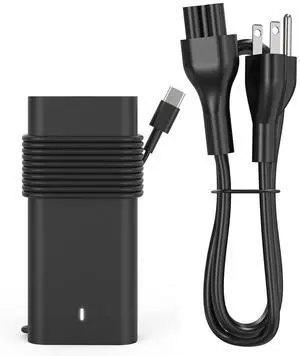 Replacement for 65W  Laptop USB Type C AC Power Adapter Include Power Cord for  Latitude 3340 3440 3540 5340 5440 5540 7340 7440 7640 9440 2in1