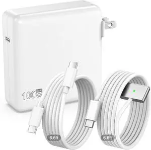100W Charger for MacBook Pro 14 16 inch MacBook Air 13 15 inch 2025 2024 2023 2022 2021 M4 M3 M2 M1 100W GaN Power Adapter 6.6FT USB C to 3 Magnetic 3 Cable 6.6FT USB C to C Cable 100W Charger for MacBook Pro 14 16 inch MacBook Air 13 15 inch 2025 2024 2023 2022 2021 M4 M3 M2 M1 100W GaN Power Adapter 6.6FT USB C to 3 Magnetic 3 Cable 6.6FT USB C to C Cable