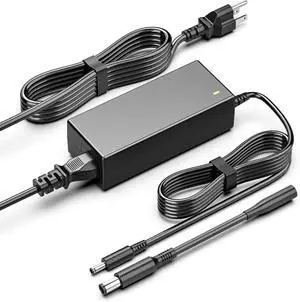 65W Laptop Charger Compatible with  Inspiron 11 13 14 15 17 24-3000 5000 7000 Series 2 Tips AC Adapter Power Supply Cord4.5mm and 7.4mm