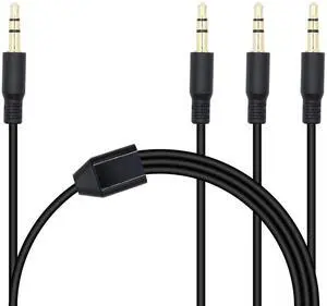 3.5mm Headphone Splitter 1 to 3-Ways 3.5mm (1/8) TRS 3-Pole Gold Plated Male to 3-Male Stereo Jack Splitter Audio Cable for Computer Speakers Mp3 Earphone(0.5M/1.6FT)