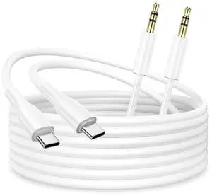 iPhone 17 Aux Cord to USB C 2Pack USB C to 3.5mm Aux Audio Jack Cable for iPhone 17 17Pro 16e 16 16Pro Max 15 15Pro Type-C 3.5mm AUX Headphone Jack Cord Car Stereo Auxiliary Cable for  Google