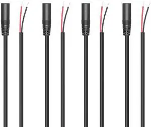 Replacement 3.5mm Female Jack to Bare Wire Open End 1/8 TS 2 Pole Stereo Audio Cable for Audio Equipment Installed or Earphone Microphone Cable Repair 1M(4 Pack)