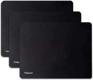 3 Pack Mouse Pad Ultra-Smooth Gaming Mousepad Non-Slip Rubber Base Waterproof Mousepads Bulk Wireless Mouse Mouse Pad for Desk Laptop PC & Office Small Portable 9 * 7 in Black