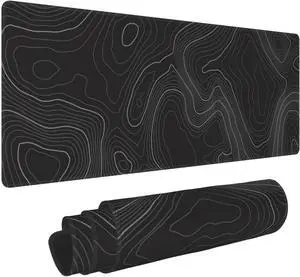 Extra Large Mouse Pad 31.5 x 11.8 Inch - Topographic Map Lines Contour Design - Non-Slip Rubber Base Easy Gliding Surface Desk Mat for Office Home Gaming Work - XL Mousemat Extra Large Mouse Pad 31.5 x 11.8 Inch - Topographic Map Lines Contour Design - Non-Slip Rubber Base Easy Gliding Surface Desk Mat for Office Home Gaming Work - XL Mousemat