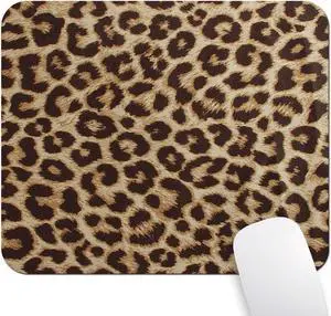 Retro Leopard Print Pattern Mouse Pad Abstract Vintage Seamless Repeating Design Mice Mat Desk Decor Accessories for Office Laptop