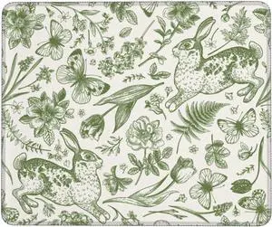 Floral Mouse pad Green Mouse pad cottagecore Gift Mouse pad Aesthetic Botanical Mouse pad Small Mouse pad 8.3 * 10.3 Inches Non-Slip Mouse Pad