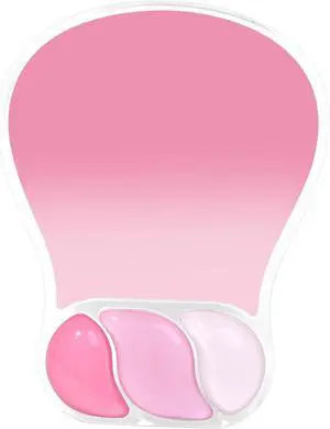 Ergonomic Gel Mouse Pad with Wrist Support  Non-Slip Desk Mousepad for Laptop & Computer Rose Pink Gradient