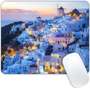 Square Mouse Pad Greek Architecture Gaming Mouse Pads for Desk Soft Computer Waterproof Non-Slip Mouse Mat