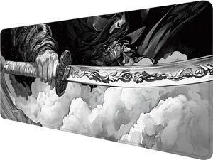 Katana Gaming Mouse Pad Japanese Samurai Sword Black White Mousepad Extended Large Laptop Keyboard Non-Slip Rubber Base with Stitched Edges for Home Office Computer Keyboard Laptop 31.5x11.8 Inch Katana Gaming Mouse Pad Japanese Samurai Sword Black White Mousepad Extended Large Laptop Keyboard Non-Slip Rubber Base with Stitched Edges for Home Office Computer Keyboard Laptop 31.5x11.8 Inch