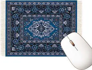 Carpet Mouse Pad - Persian Style Design Unique and Elegant Ideal for Office Workers Gamers and Students (Grayish Blue)