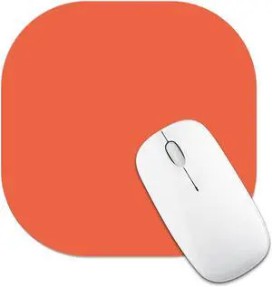 Mouse Pad Square Small Mouse Mat Orange Non-Slip Mini Mousepads Cute Washable Rubber Mouse Pads Portable 18cm x 18cm for Travel Working Home Desk Organiser