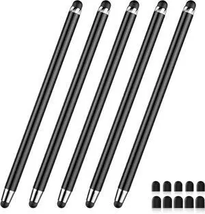 Stylus Pen for Touchscreen 5 PCS Stylus Stylus 2-in-1 High Sensitivity Precision Suitable for Touch Screens of iPhone/ipad/Android Tablet(Black)