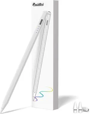 Stylus Pen for iPad Touch Screens 15 Mins Fast Charge Tablet Pen Active Stylus Pencil 2nd Generation Compatible with iPad Pro 11/12.9/M4 Air 3/4/5/M2 Mini 7(A17 Pro)/6/5 Gen iPad 10/9/8/7/6 White