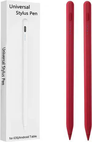 2 Pieces Stylus Pen for  Galaxy Tab A9/A8/A7 Tablet Pens for iOS/Android/Windows Stylists Pen with Dual Touch Screen Stylus Pencil (red)