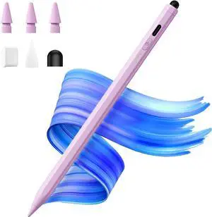 Stylus Pen for iPad(2025-2018) 13 mins Fast Charge Pencil with Tilt Sensitivity and Palm Rejection for iPad A16/10/9/8/7/6 Air 13/11/M3/M2/5/4/3 Pro 11/13/12.9/M4/M2/M1 Mini 7/6/5 Lilac