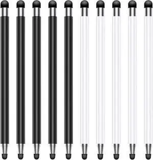 Stylus Pen for Touchscreen 10PCS High Precision and Sensitivity Stylus Pen for iPad/iPhone//Android and Tablets Compatible with All Capacitive Touch Screen (10-Pack (Black/White))