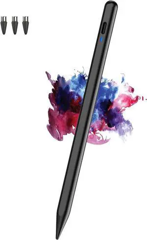 Active Stylus Pen for Android/ A9/A9+ POM Tip Phone Pencil with Magnetic Rechargeable Fine Point Tablet Pencil for  (A9/A9+)/Android/iPhone//Vivo/Oppo/Xiaomi/Honor - Black