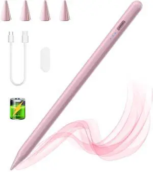 Stylus Pen for iPad 6th-10th Energy-Saving Fast Charging  Pencil for iPad Air 5/4/3rd iPad Pro 11/12.9 Inch iPad mini 5/6th (Pink)