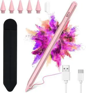 Stylus Pen for iPad 2018-2023 15 Minute Fast Charging for  Pencil for iPad 10/9/8/7/6/A16 & Pro Series 11/12.9 inch and Air M3 11/13/5/4/3 Gen with Palm Rejection