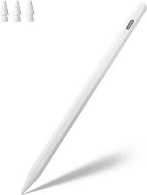 Stylus Pen for  Pencil Tilt Sensitivity Palm Rejection for iPad A16 11th 10th 9th 8th 7th 6th Generation iPad Air M3 M2 3rd 4th 5th Gen iPad Pro 11 12.9 13 inch M4 iPad mini A17 7 6 5 (White)