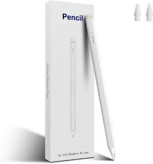 Stylus Pen for iPad 11th / 10th Generation 2025-2X Fast Charge & Palm Rejection iPad Pencil Compatible with  Pencil 2018-2025  iPad 6-10 Pro 11/12.9 Air 3/4/5 Mini 5/6 (White)