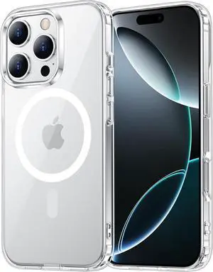 for iPhone 16 Pro Case Clear Compatible with Magsafe Anti-Yellowing Military-Grade Protection Shockproof Slim Magnetic Phone Case Cover Transparent